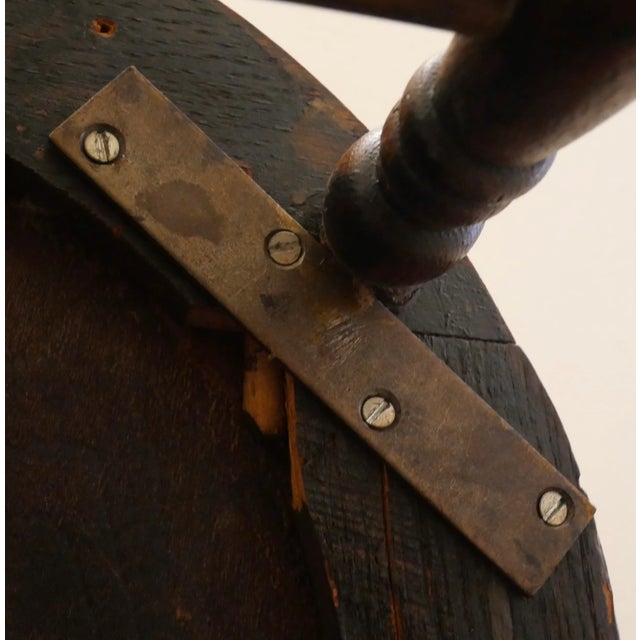 Early 20th Century American Arts and Crafts Oak Bentwood Floral Motif Upholstered/Nailhead Seat Side Chair For Sale - Image 11 of 11