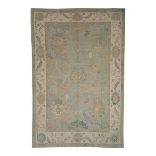 Turkish Oushak Rug 9'11" x 14'8" For Sale