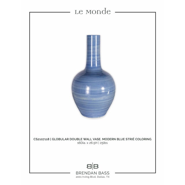 Monumental contemporary blue vase