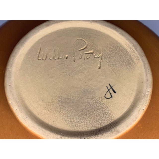 Ceramic Rare Weller Pottery Velva Centerpiece Bowl: Floral Art Deco, c. 1928-1933 For Sale - Image 7 of 10