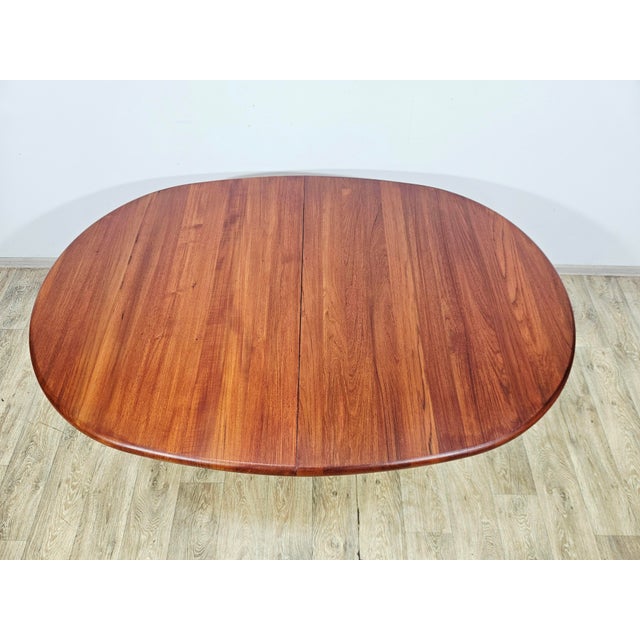 Mid-Century Extendable Table in Teak S. Burchardt-Nielsen, Denmark, 1980s For Sale - Image 4 of 18