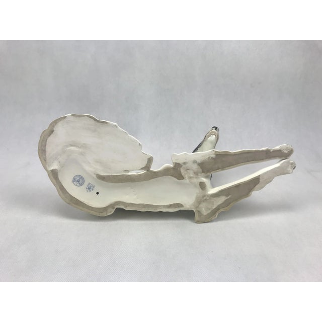 Art Deco Borzoi Greyhound Statue in Porcelain from Royal Dux Bohemia, Czechoslovakia, 1920s For Sale - Image 9 of 10