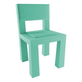 Modern Raw Chair in Teal Bouclé from Collector For Sale