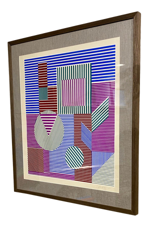 Victor Vasarely Op-Art Screenprint, Signed