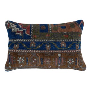 13"x20" Vintage Toss Pillow Cover. Decorative Handmade Turkish Rug Cushion Cover For Sale