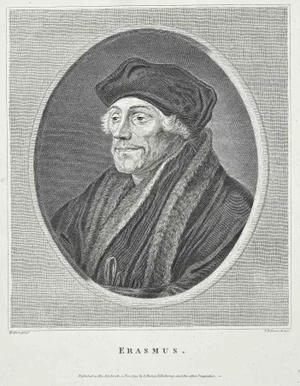 Thomas Holloway, Portrait of Erasmus, Original Etching, 1810