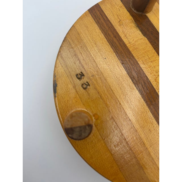 Contemporary 1996 Handcrafted Laminated Wood Lidded Bowl With Geometric Inlay For Sale - Image 3 of 11