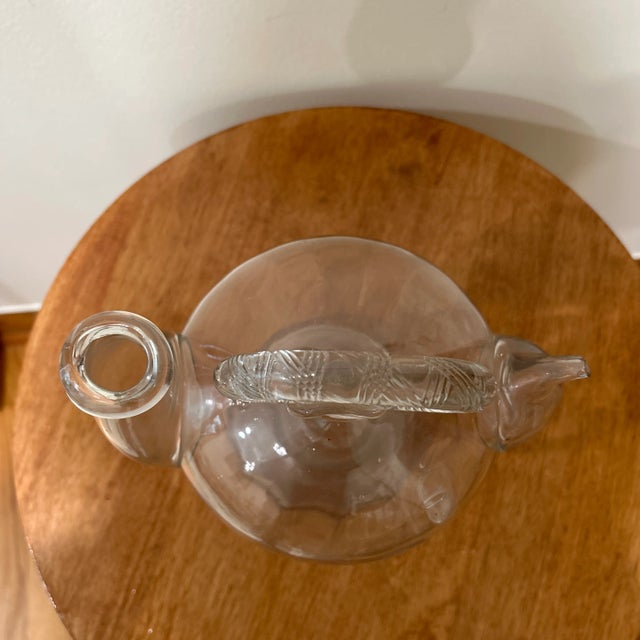 Vintage Holy Water Jug/ Cantir in Blown Glass 19th Century For Sale - Image 12 of 13