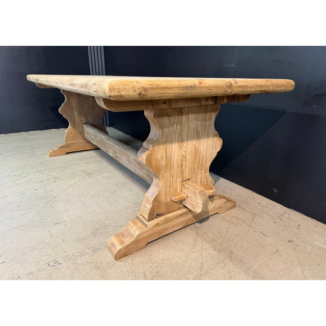 Wood Oak Farmhouse Dining Table, 1920 For Sale - Image 7 of 18
