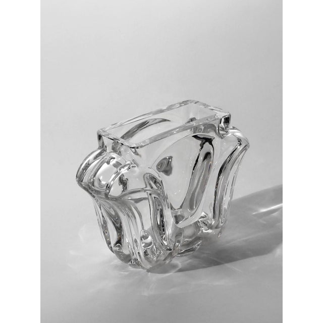 1970s Full Lead Crystal Glass Tulip Vase by Lars Hellsten for Orrefors, Sweden, 1970 For Sale - Image 5 of 6