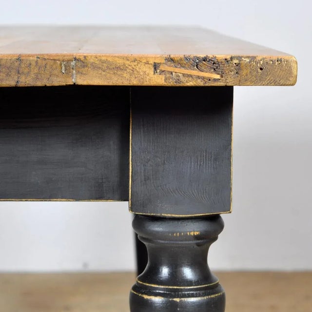 Wood Vintage Pine Farmtable, 2010 For Sale - Image 7 of 12