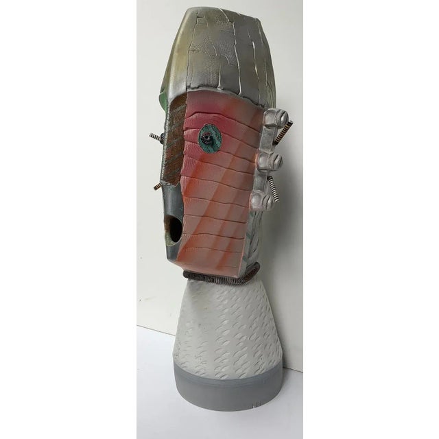 Contemporary "Worrier" Mixed-Media Sculpture, Signed For Sale - Image 3 of 7