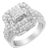 14KT White Gold Diamond Cocktail Ring (1 1/2 cttw, H-I Color, SI2-I1 Clarity) Size 7 For Sale