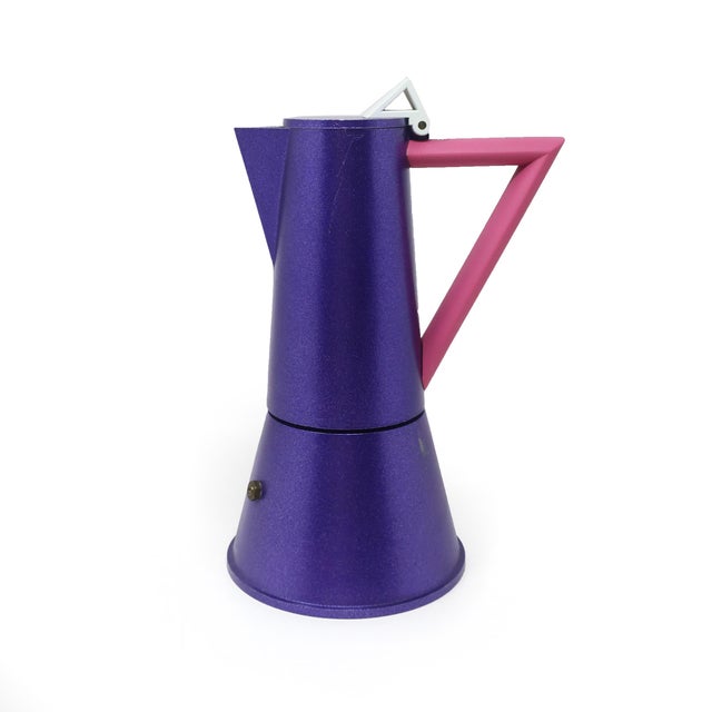 1980s Postmodern Pink & Purple Espresso Pot by Ettore Sottsass for Lagostina For Sale - Image 5 of 10