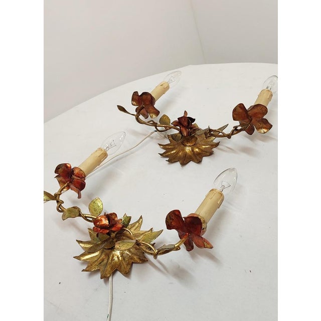 Golden Wrought Iron, Spain, 1940s, Set of 2 For Sale - Image 16 of 17