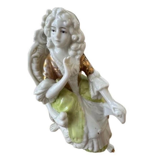 Ceramic Rare Antique 1879–1886 Unger Schneider & Cie Gräfenthal Hand-Painted Porcelain Figurines – Pair For Sale - Image 7 of 12