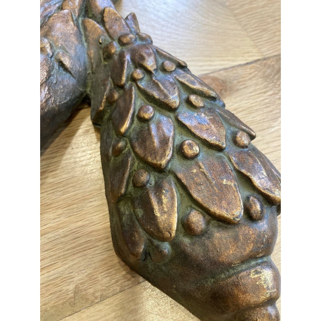 Wood Vintage Carved Solid Wood Ornate Wall Decor For Sale - Image 7 of 9