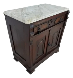 Victorian Period Mahogany Marble Top Cabinet