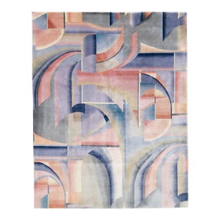Vortex Three Dimensional Vintage Chinese Rug - 7'9" x 9'9" For Sale