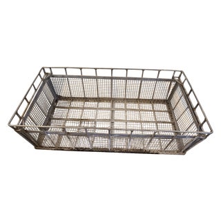 Vintage Metal Basket For Sale