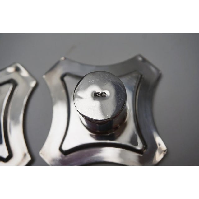 Neoclassical Sterling Silver Column-Form Candleholders Birmingham by Bayliss and Coulthard, 1913, Set of 2 For Sale - Image 12 of 16