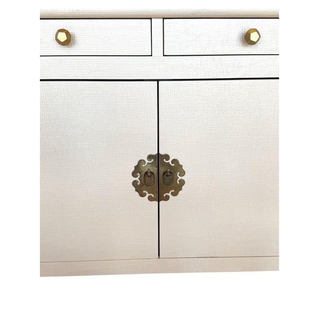 Cream 1980s Custom Cabinet Textured Finish For Sale - Image 8 of 12