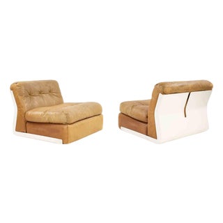 Leather Amanta Armchairs from C&B, Italy, 1960s, Set of 2 For Sale