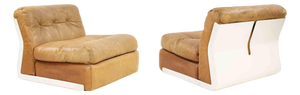 Leather Amanta Armchairs from C&B, Italy, 1960s, Set of 2