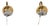 Brass Wall Lamps by Möllers Armatur Eskilstuna, 1950s, Set of 2 For Sale
