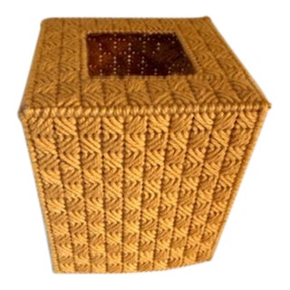 Handmade Burnt Yellow Tissue Cover For Sale