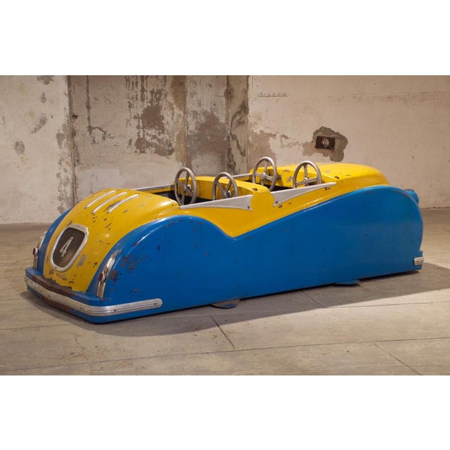 Yellow and Blue Merry-Go-Round Car, 1952 For Sale - Image 13 of 15