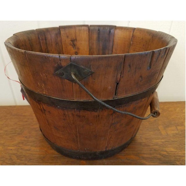 Vintage Wooden Bucket Chairish