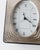 Vintage Silver Plated Desk Clock with Rectangular Case with Oval Clock Face by Del Conte Italy, 1960s For Sale - Image 9 of 12