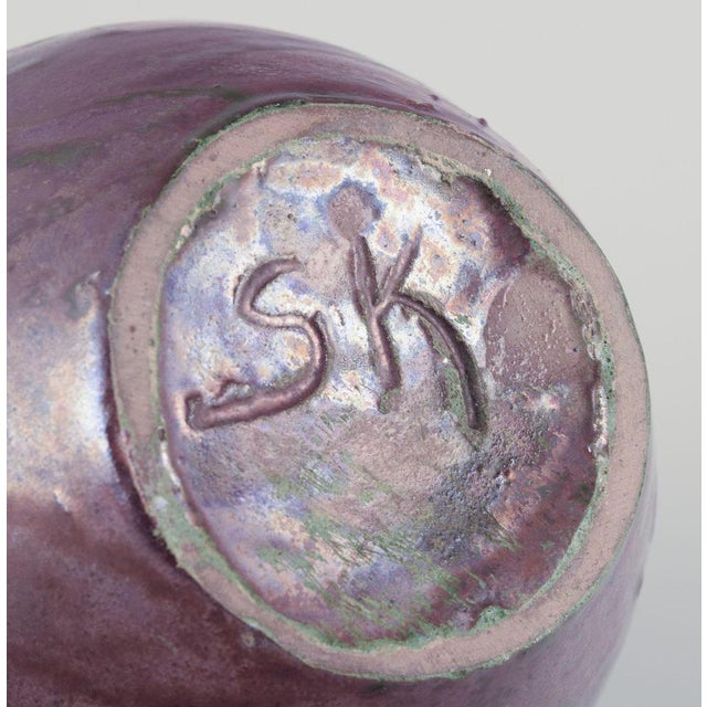 Danish Ceramici Vase in Luster Glaze from Søren Kongstrand, 1920s For Sale - Image 6 of 7