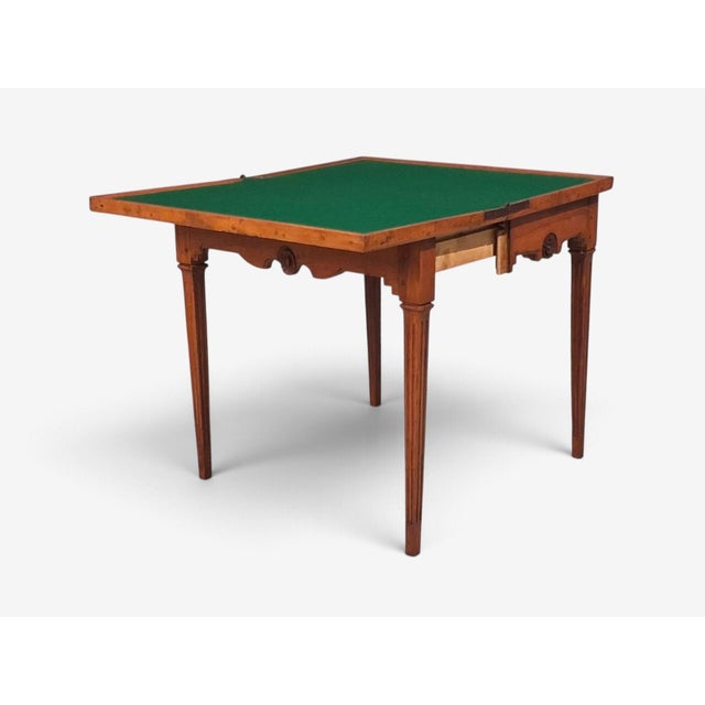 Brown Louis Xvi, French Provincial Games Table, Parquetry, Fruitwood, France, 1800s For Sale - Image 8 of 18