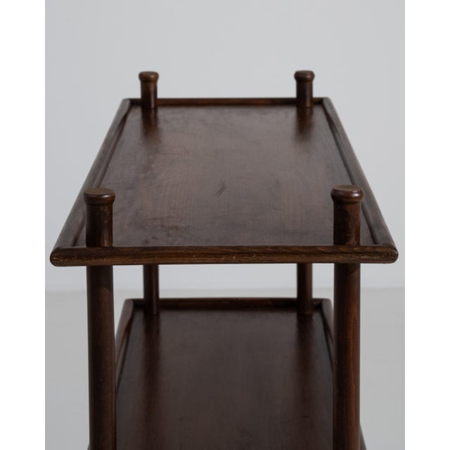 Mid-Century French Wooden Etagere Shelving Unit, Circa 1960 MCM Etagere France For Sale - Image 4 of 12