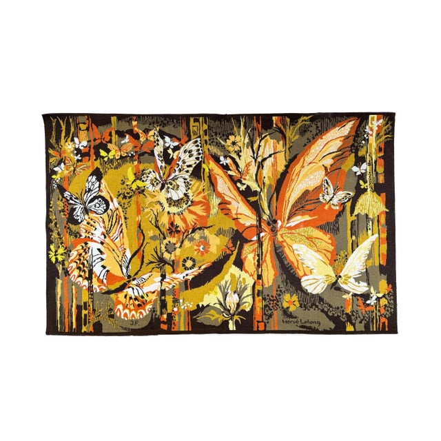 Mid-Century Modern Vintage Tapestry by Hervé Lelong, 1960s For Sale - Image 3 of 3