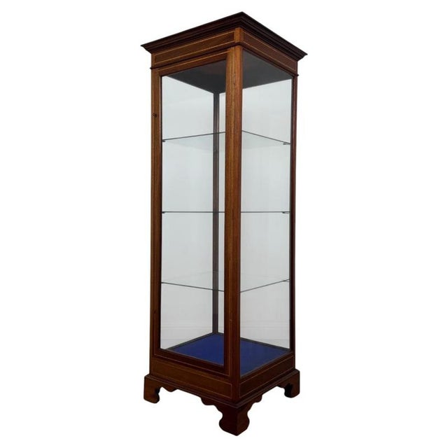 Antique 20th Century Inlaid Mahogany Freestanding Shop Display Cabinet For Sale - Image 11 of 11