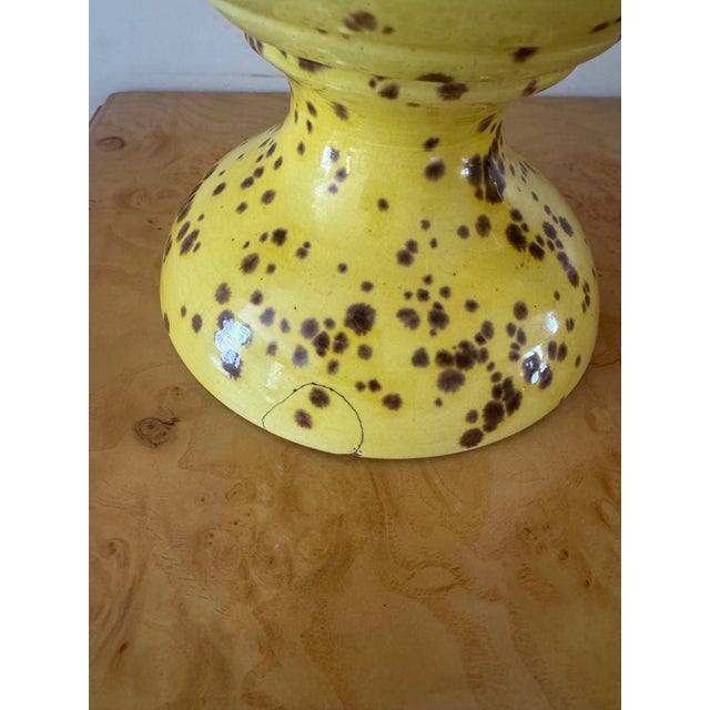 Pair of Yellow Mid-Century Urns For Sale In New York - Image 6 of 6