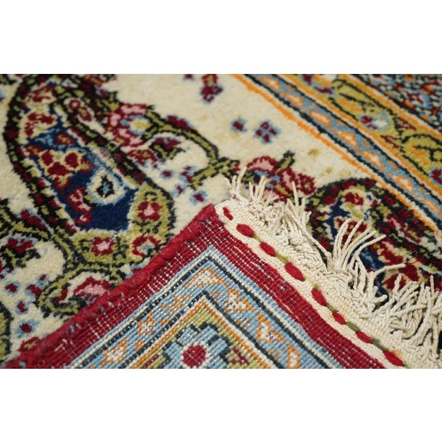 Vintage Persian Qum Rug 4'6'' x 6'7'' For Sale - Image 9 of 12