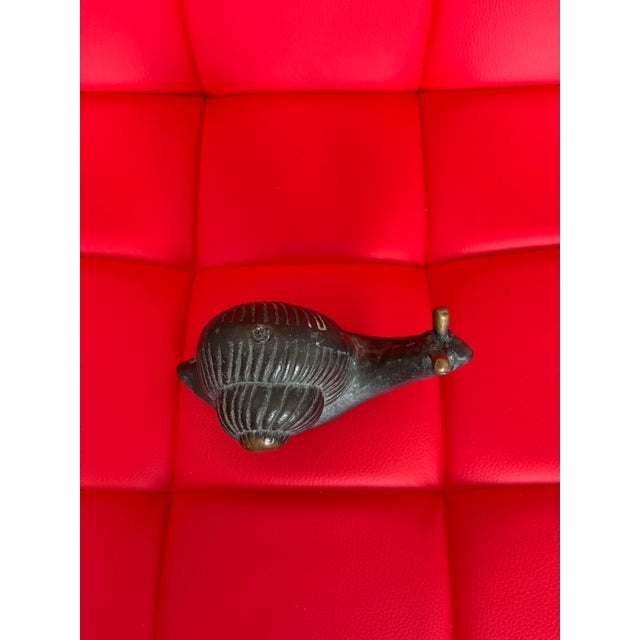 Figurative 1980s Brass Snail For Sale - Image 3 of 9