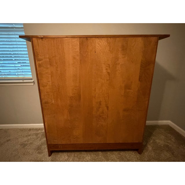 Stickley Stickley Mission Collection Harvey Ellis Inlaid Oak Bookcase For Sale - Image 4 of 6
