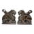 Pair of Antique 1800's Carved Wood Architectural Salvage Lion Sculpture Statue For Sale