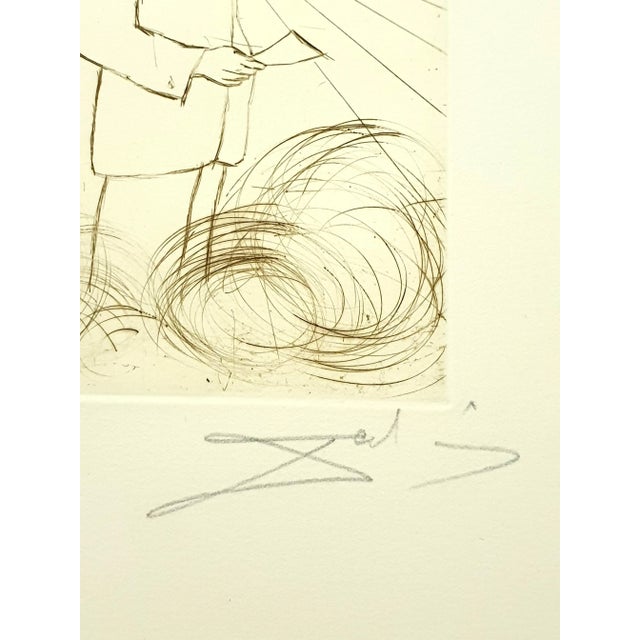 Salvador Dali, Alexander Fleming, Hand Signed Engraving, 1970 For Sale - Image 4 of 7