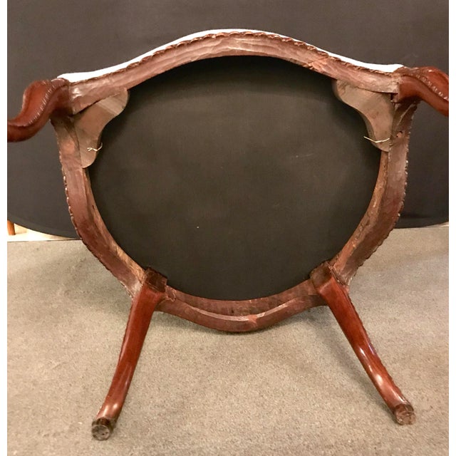 Louis XV Style Walnut Fauteuils or Bergères in a Scalamandre Fabric - a Pair For Sale - Image 11 of 13