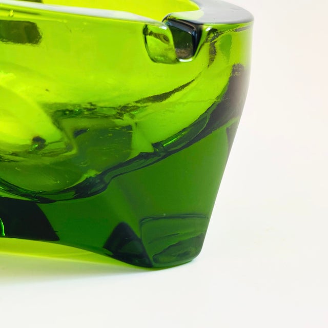MCM Green Viking Glass Ashtray For Sale - Image 11 of 11