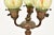 1910s Antique Tiffany Studios Three-Light Favrile Glass Lamp "Pulled Feather Shades" For Sale - Image 5 of 12