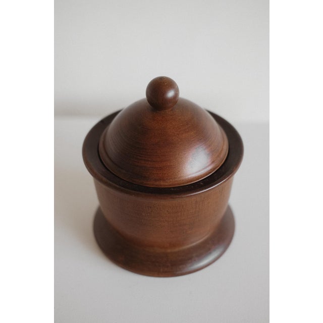 Handcrafted Wooden Storage Jar For Sale - Image 4 of 8