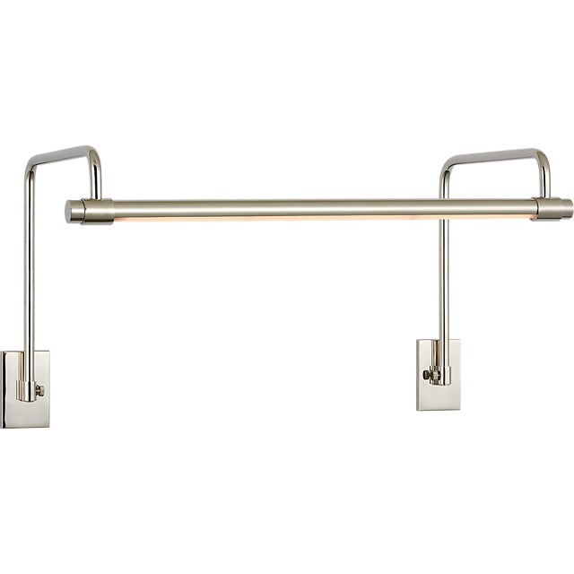 Thomas O'Brien for Visual Comfort Signature Kidd 18" Frame Mount Picture Light in Polished Nickel For Sale In Houston - Image 6 of 13