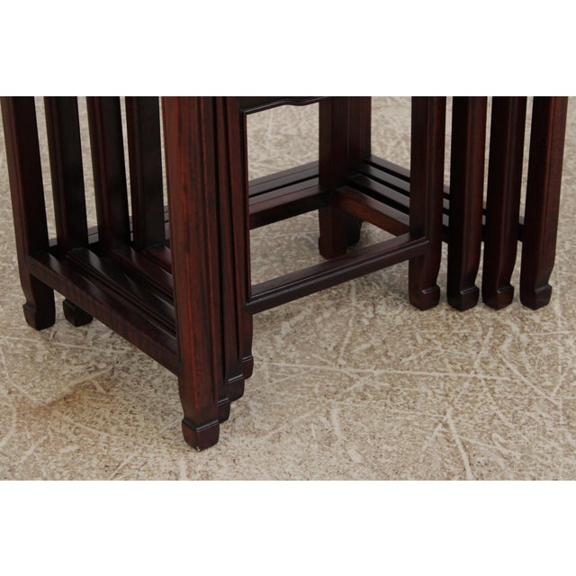 Vintage Chinese Rosewood 4 Stack Nesting Tables For Sale - Image 13 of 15